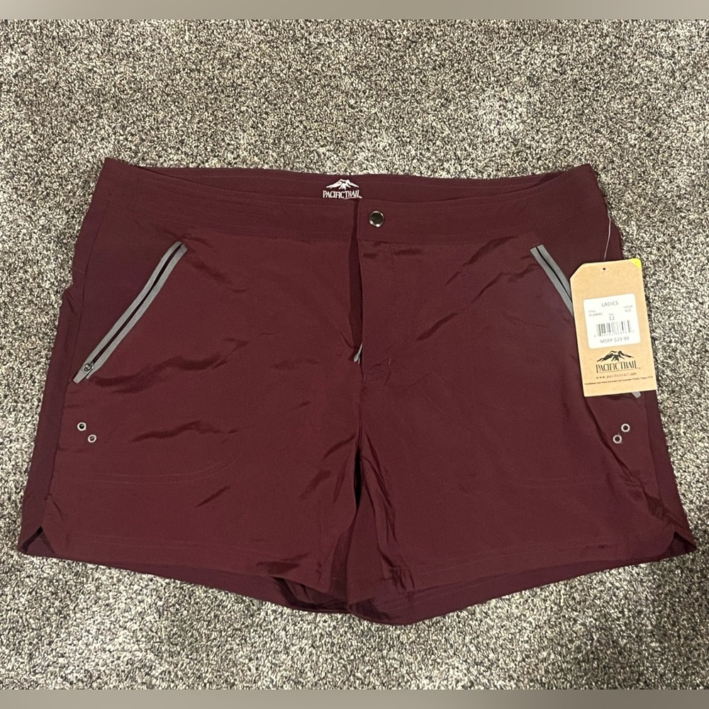 Pacific Trail Women's Athletic Shorts - Burgundy